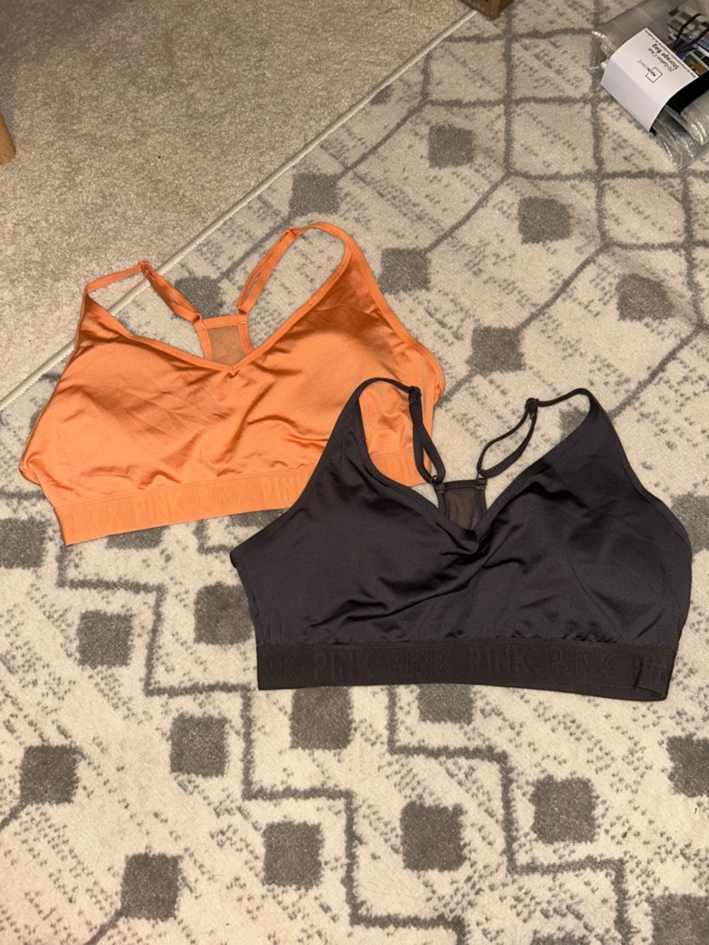 Women’s Seamless Racerback Bralette - Orange and Black